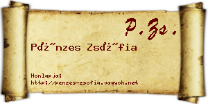 Pénzes Zsófia névjegykártya