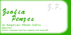 zsofia penzes business card